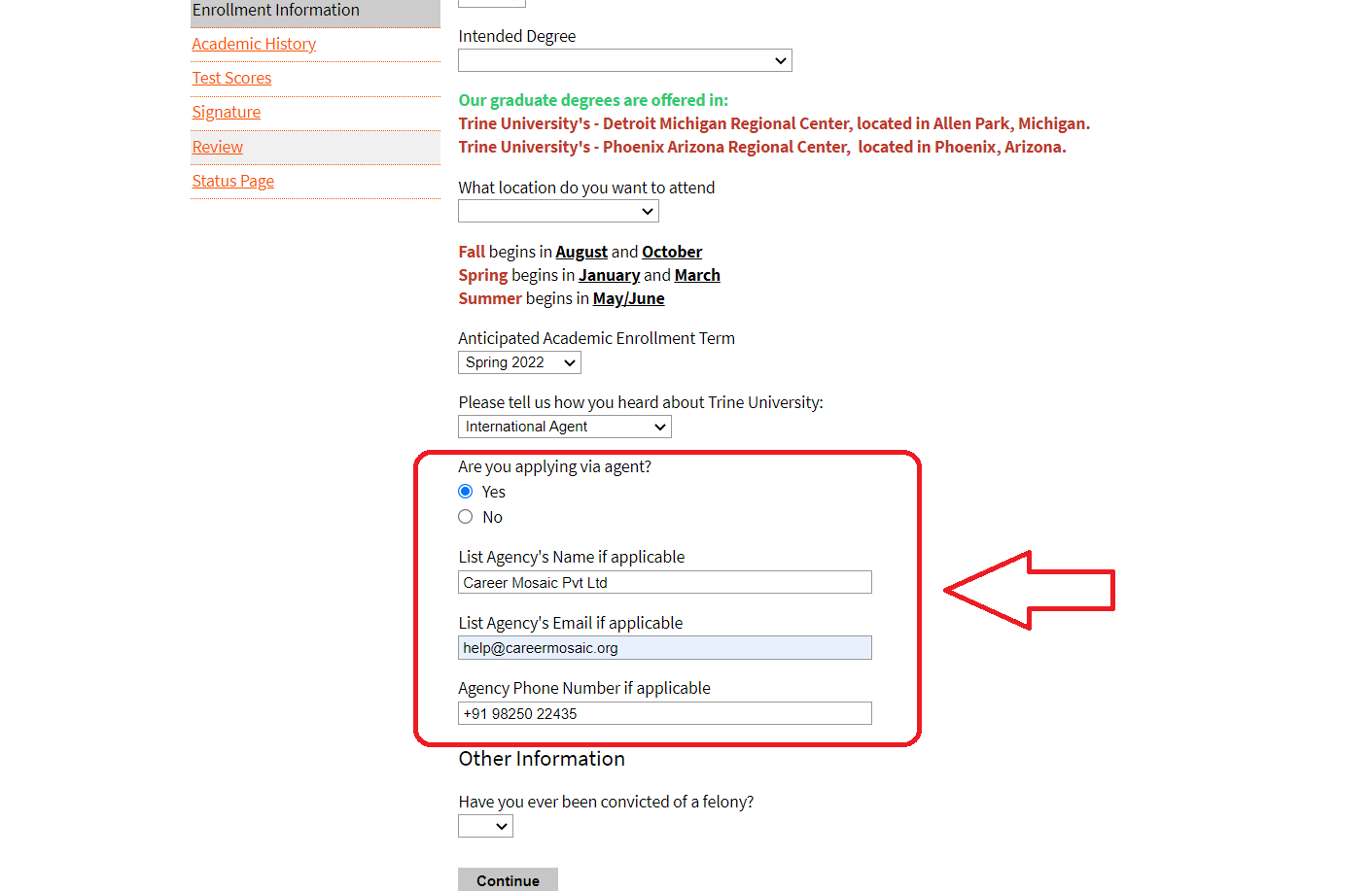 Trine Agent Authorization